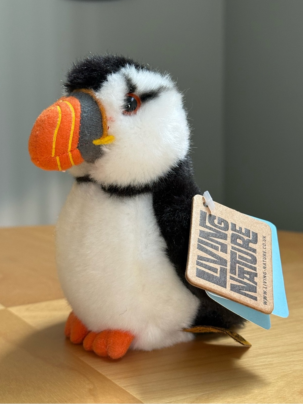 Living Nature Small Puffin Bird Beanbag Stuffed Animal Plushie UK Toy
